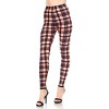 Slickblue Plaid Multi Printed Leggings, High Waisted, Elasticized Waist Band, Women's Activewear, One Size - 4 of 4