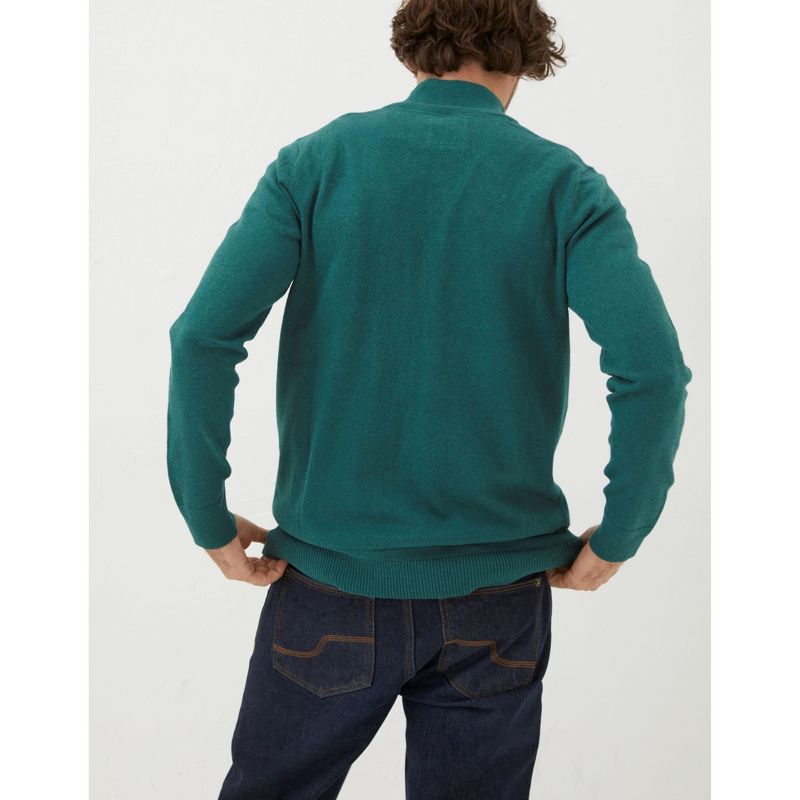 FatFace Mens Braunton Half Zip Sweater, 2 of 5
