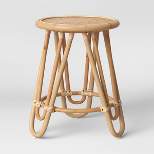 Tenella Round Rattan End Table Natural - Opalhouse™ designed with Jungalow™