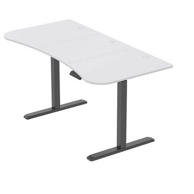 White 63" Pre-Drilled Sit-Stand Desk Table Top