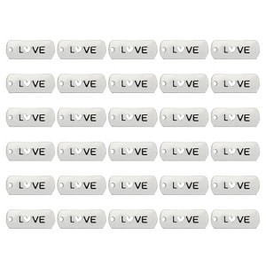 Unique Bargains Metal Bulk Elegant DIY Crafts Jewelry Making Word Pendant 30 Pcs - 1 of 4