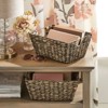 mDesign Woven Hyacinth Nesting Kitchen Storage Basket Bins, 4 Pack - image 3 of 4