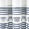 Nantucket Yarn Dyed Cotton Tassel Fringe Shower Curtain White/Navy Single 72x72 - 3 of 3