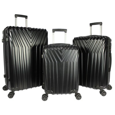 Hipack Prime Hardside 3-Piece Spinner Luggage Set - Black