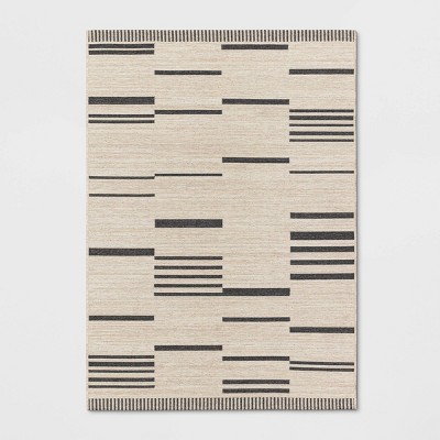 5' x 7' Outdoor Rug Multitier Bars Gray/Cream - Threshold™