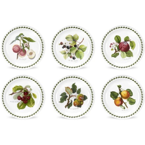 Portmeirion Pomona Salad Plates, Set Of 6, Fine Earthenware, Made In  England - Assorted Motifs,8.5 Inch : Target