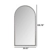 FURNIinspire Full Length Mirrors Iron Arch Retro Living Room Full Body Mirror, Standing Mirror, Large Bedroom Mirror, Silver, 35.43"*65.75"*65.75" - 3 of 4