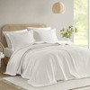 Vynxaria 3-Piece Queen Bedspread Set - Floral Chenille Elegance, Oversized Comfort - 3 of 4