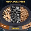 Acekool 26" Smokeless Fire Pit - Adjustable Outdoor Fire Bowl with Ash Tray & Poker for Backyard, Camping & Patio (Matte Black) - 3 of 4