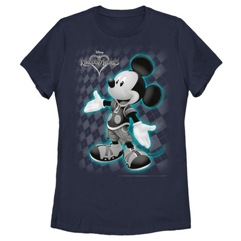 Women's Kingdom Hearts 1 King Mickey T-Shirt - Navy Blue - 2X Large