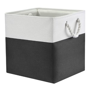 REGALWOVEN Square Fabric Collapsible Storage Basket Bin with Handle for Shelves Closet - 1 of 4