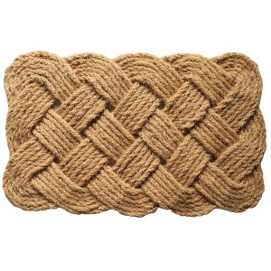 Gardenised Heavy Duty Coco Coir Doormat with Non Slip PVC Baking Embossed Welcome Design Coconut Fiber Floor Mat 18x30" - 1 of 4