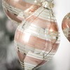4"H  4.75"H and 5.25"H Sullivans Gold Striped Drop Ornaments - Set of 3  Gold Christmas Ornaments - 2 of 2