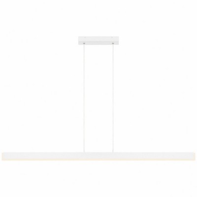 Matte White Aluminum LED Linear Pendant Light