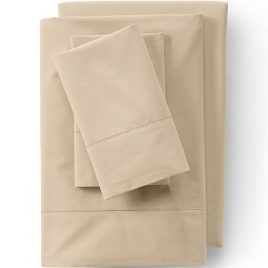 Lands' End 300 Thread Count Cotton Percale Bed Sheet Set - 1 of 2