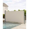 Retractable Side Awning 71x138 inch, Steel Frame Privacy Screen Outdoor, Waterproof UV-Resistant Folding Divider for Patio Balcony Pool - 4 of 4