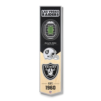 8" X 32" Nfl Las Vegas Raiders 3d Stadium Banner : Target