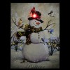 Northlight LED Lighted Snowman and Bird Friends Christmas Canvas Wall Art 15.75" x 11.75" - 3 of 4