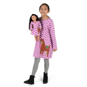 Leveret Girl and Doll Matching Cotton Dress - Animal Prints - 1 of 4