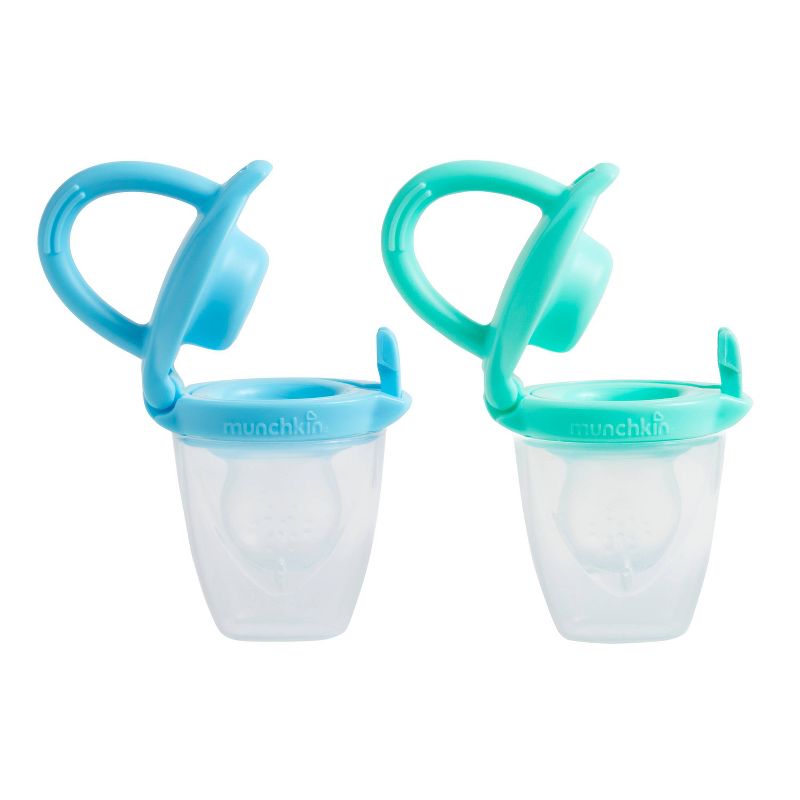 Munchkin Silicone Baby Food Feeder for Solids &#38; Purees - Blue/Mint - 2pk, 5 of 8
