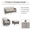 Buenhomino Outdoor Wicker Furniture Set – Swivel Glide Chairs, Sofas, Ottomans & Tables, All-Weather PE Rattan with Cushions for Patio, Garden & Deck - 4 of 4