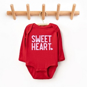 The Juniper Shop Sweetheart Puff Print Baby Long Sleeve Bodysuit - 1 of 3