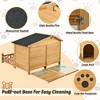 Kumasinova 43"/48" Medium Dog Crate Furniture with Porch,Dog House Outdoor with Waterproof Asphalt Roof&Fence/2 Doors,Dog Kennel Outdoor,Medium Dogs - 3 of 4