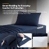 8 Piece Quilted Solid Stripe Comforter, Sheet Set and Mattress Protector Bedding Bundle by Sweet Home Collection® - 2 of 4