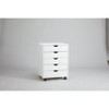 DOMETOUR 5 Drawer Mobile Storage Cabinet Dressers with Wheels for Office Bedroom Home White - 3 of 4