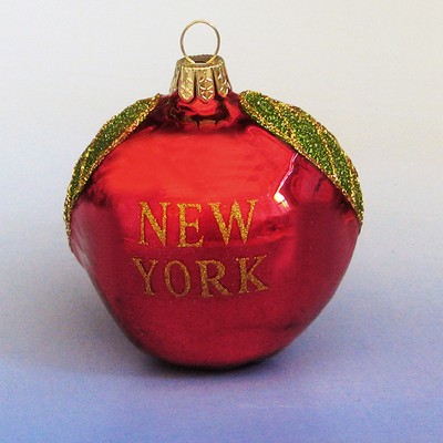 Kurt S. Adler 3.25" Noble Gems "New York" Big Apple Glass Christmas Ornament