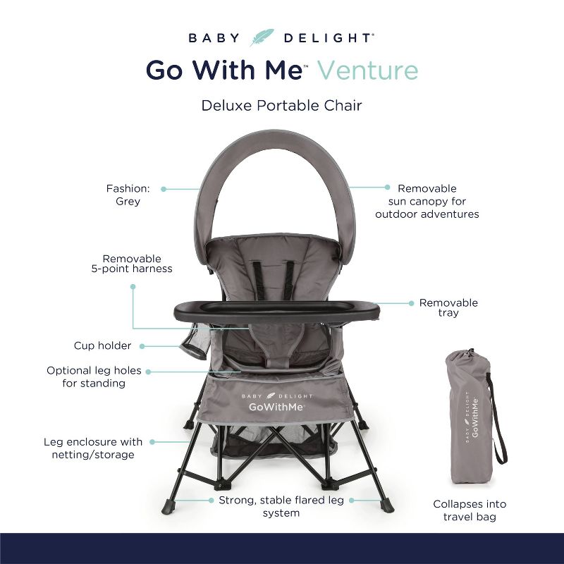 Baby Delight Go With Me Venture Deluxe Portable Chair, 6 of 16