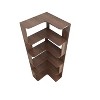 Homy Casa 6-Tier Engineered Wood Corner Bookshelf, Modern Space-Saving Display Storage Rack for Living Room, Bedroom & Office - 4 of 4