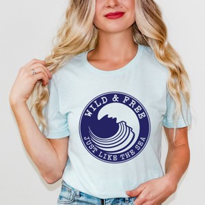 Simply Sage Market Wild And Free Circle Short Sleeve Tee - 1 of 4