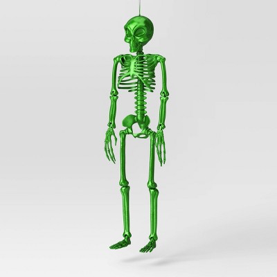 36" Poseable Skeleton with Ghoulish Glow Alien Halloween Decorative Prop Green - Hyde and EEK! Boutique™