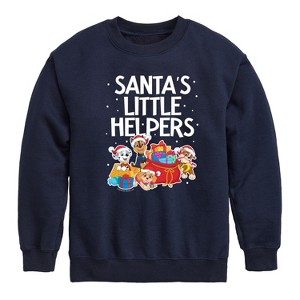 Boys' - Paw Patrol - Santas Little Helpers Graphic Long Sleeve Fleece Sweatshirt - 1 of 4