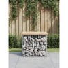 Patio Bench Gabion Design 24.8"x17.3"x16.5" Solid Wood Pine - 2 of 4