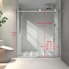 NicBex Shower Door 76"H Frameless 1 Fixed and 1 Shifted Shower Doors 304 Stainless Steel with Adjustable Soft Closing Function, Chrome - 2 of 4