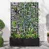 MAYEERTY Planter Box with Trellis Iron Black Helen Street 01 Gerald Wide Edge Street Combined Style 72x47x16in 3-Piece Set - 2 of 4