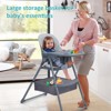 2 In 1 High Chair, Baby Highchairs with Foldable and Convertible - 2 of 4