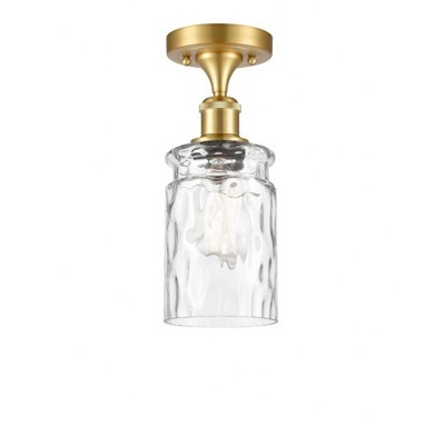 Candor - 1 Light Semi-Flush Mount In Industrial Style-13 Inches Tall and 4.75 Inches Wide