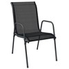 vidaXL Garden Dining Set Black, Anthracite - 55.1" Table Length 6-Piece - 3 of 4