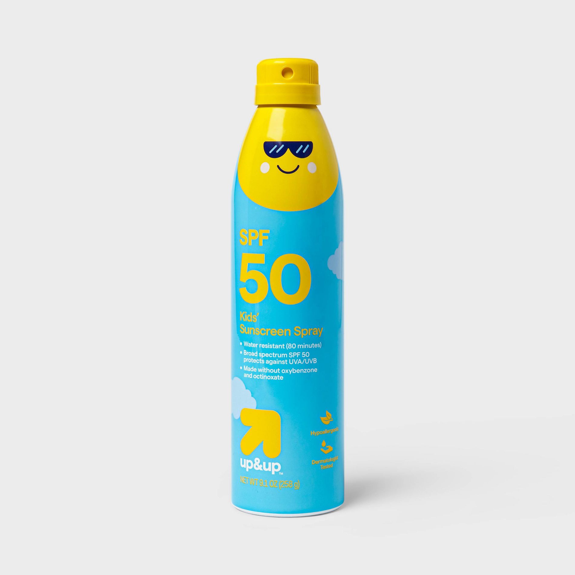 Kids' Sunscreen Spray - SPF 50 - 9.1oz - up&up™: Whole Body, Scented, Homosalate