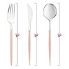 Smarty Had A Party Silver w/ Pink Handle Moderno Plastic Cutlery Set - 240 Sets - 2 of 4