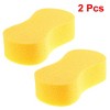 Unique Bargains 8 Shape Wash Sponge for Glass Windshield Washing Cleaning 8.6" x 4.5" x 2.4" Yellow 2 Pcs - 3 of 3