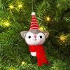 Christmas Fabric Cat Head Red Polkadot Scarf Ornament - Wondershop™ - 2 of 3