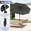 Tangkula 10 FT Solar Patio Umbrella w/ 32 LED Lights 3-Tier Vented Top Tilt Adjustment - 4 of 4