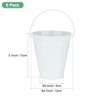 Unique Bargains Galvanized White Decorative Rustic Metal Bucket 4.7 x 5.1 Inch 6 Pcs - 2 of 4