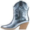 Soda “BLAZING” Women's Western Ankle Boots, Stitched, Pointed Toe, Low Heel - 2 of 4