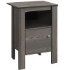 NicBex Modern Nightstand with 1 Drawer and Open Shelf Bedside Table with Storage End Table for Living Room, Bedroom - 3 of 4