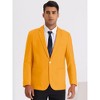 Lars Amadeus Men's One Button Notched Lapel Business Solid Sport Coats - 2 of 4